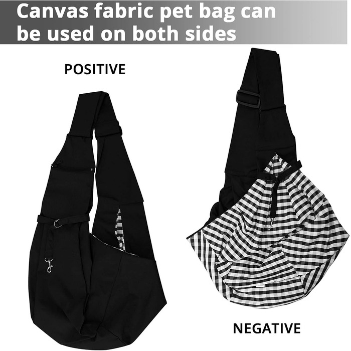 Транспортна сумка для собак та інших домашніх тварин Lyneun, регульована, дихаюча, для прогулянок та активного відпочинку (чорна)