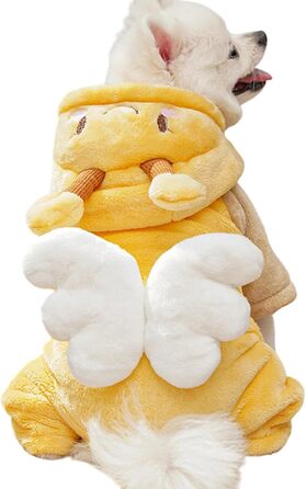 Жовтий флісовий светр для собак – теплий одяг для маленьких, середніх та великих порід, для дому, прогулянок та подорожей