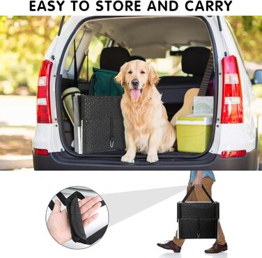 Східці для собак SDLDEER в автомобіль, 4 сходинки, складані, регульовані по висоті, до 80 кг, 70-90 см