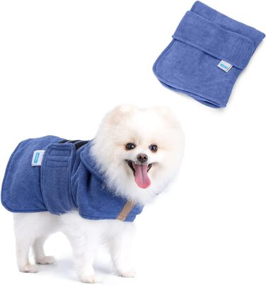 Рушник для собак та котів Nobleza з мікрофібри, швидковисихаючий, надзвичайно поглинаючий, 5 розмірів, блакитний (S)