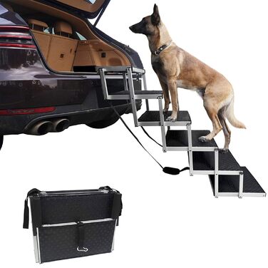 Сходинка для собак у машину, 6 сходинок, антиковзаюча, складна, для маленьких та великих собак