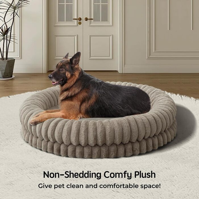 Кругле ортопедичне ліжко для собак BALANCE, для маленьких собак, кошенят та цуценят, з неслизьким дном, 60х60 см, колір: вівсянка