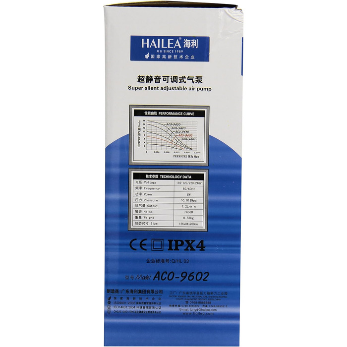Компресор Hailea SC149 Aco 9610, 10 л/хв, 5 Вт, сірий
