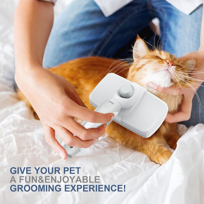 Зубна щітка для грумінгу собак та котів, щітка для вичісування шерсті - видаляє підшерсток, ковтуни та спутане волосся. Білий колір