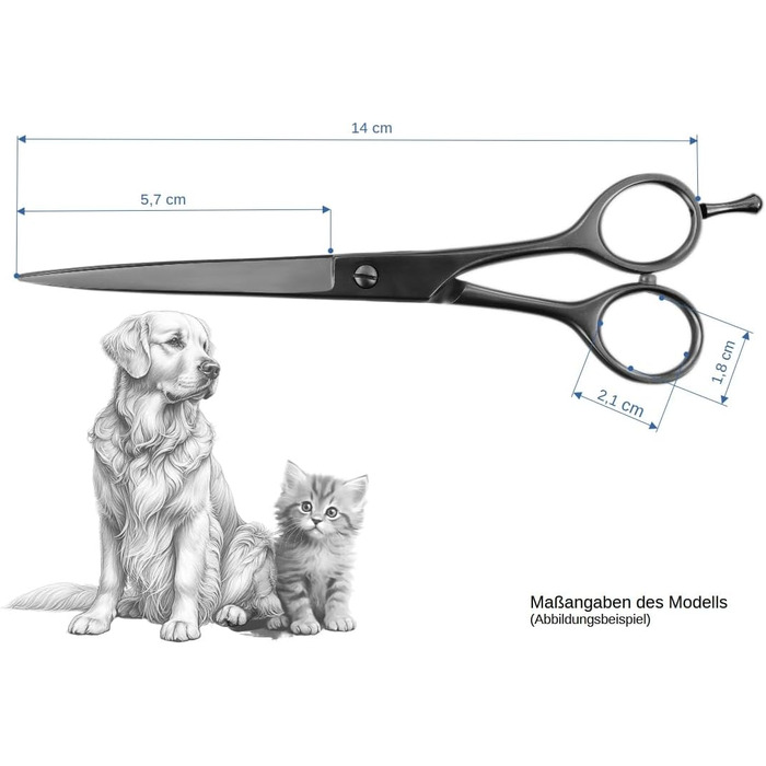 Професійна собача шерсть WELTMEISTER SOLINGEN: витончена ножиці для грумінгу, подвійні ножиці для розрідження, 5,5 дюймів (14 см), 28 зубців, преміум-якість, Made in Germany