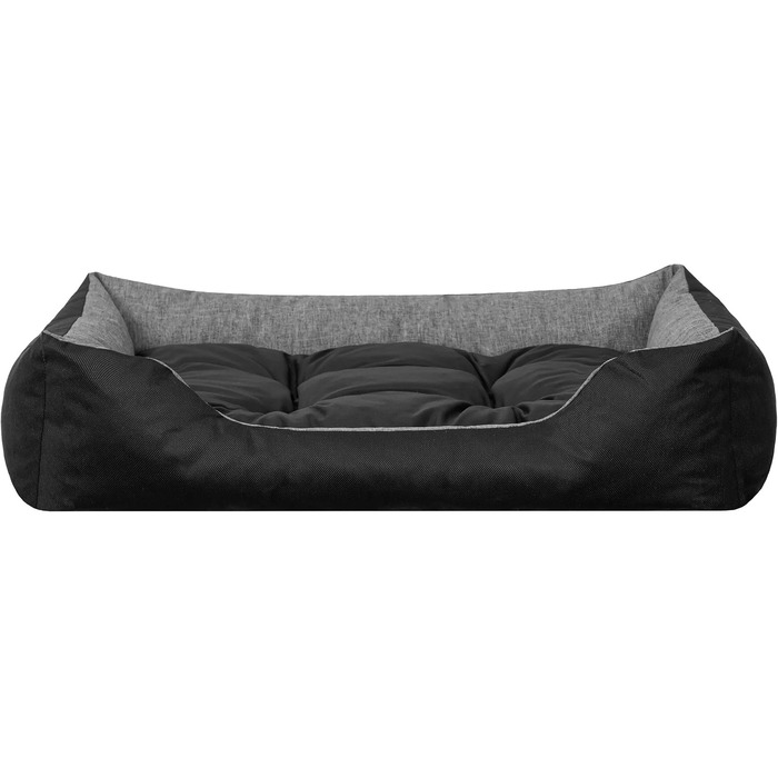 М'яке ліжко для собак та котів з високими бортиками, 84x65 см, графітовий колір