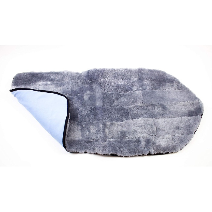 Лежанка з натуральної овечої вовни Reissner Lammfelle Engel для кота та собаки (Patch, Mushroom, сірий)