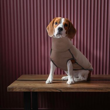 Зимовий одяг для собак ROZKITCH: теплий пуловер/комбінезон, вітронепроникний, для маленьких, середніх та великих собак (3XL, довжина спини 25-28), коричневий