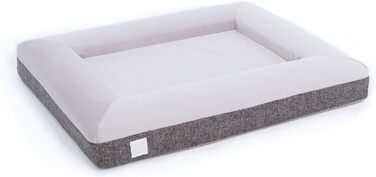 Ортопедичне ліжко для собак з піною з пам'яті, водонепроникним внутрішнім шаром, знімним чохлом з блискавками YKK, розмір M (94 x 76 x 15 см)