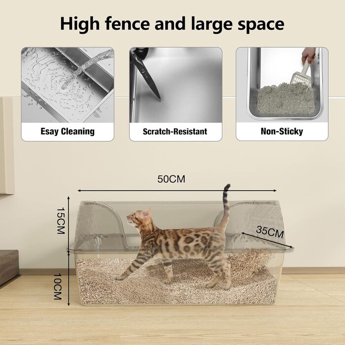 Туалетний лоток для котів Katzentoilette 6040 сірого кольору (M)