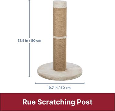 TRIXIE Rue когтеточка для великих котів 80 см, беж, м'яка основа, сизалевий канат