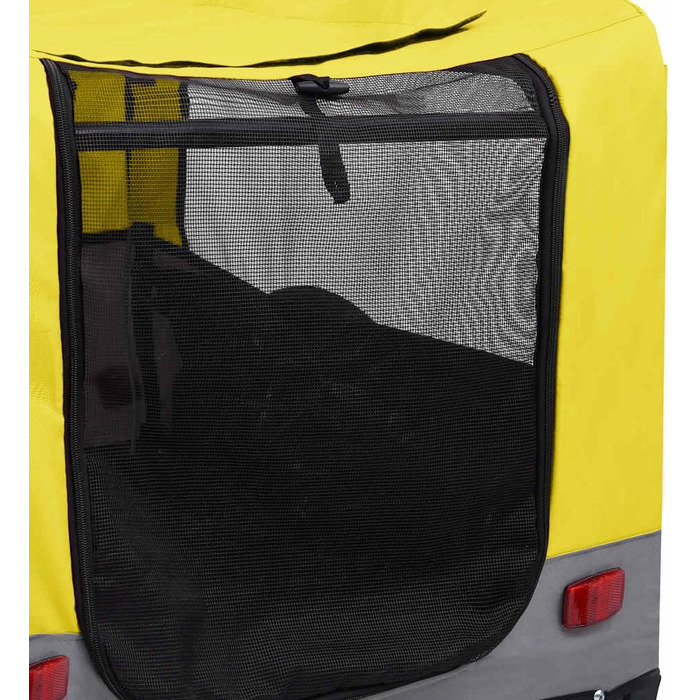 Причіп для собак на велосипеді vidaXL 2в1, жовтий – причіп-візок для собак, жовтий