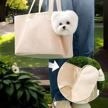 Переноска для котів та маленьких собак, дихаюча сітчаста сумка-переноска, 32 x 22 x 18 см, витримана, легка, для прогулянок та активного відпочинку