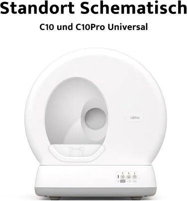 Підвищений поріг для автоматичного туалету для котів UBPET C10/C10PRO, запобігає розсипанню наповнювача і витіканню сечі назовні