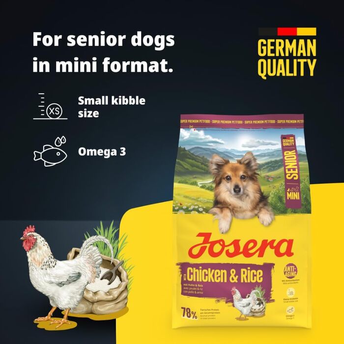 Сухий корм для літніх собак малих порід JOSERA Mini Senior, 3 кг (набір з 3 шт)