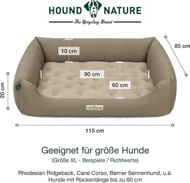Ортопедичне лежанка для собак HOUND & NATURE Zürich XL (115x85 см, тауп) - м'яка, зручна, з можливістю прання