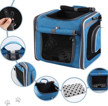 Кошик для собак на велосипед, передній кошик, рюкзак з вентиляцією, регульований транспорт для прогулянок та подорожей