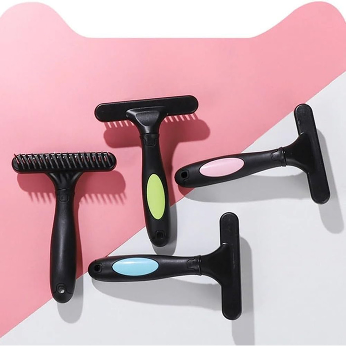 Щітка для собак, інструмент для догляду за шерстю, виведення ворсу, для здорової та доглянутої шерсті, щітка для вичісування собак (проста, з 1 рядами зубчиків)