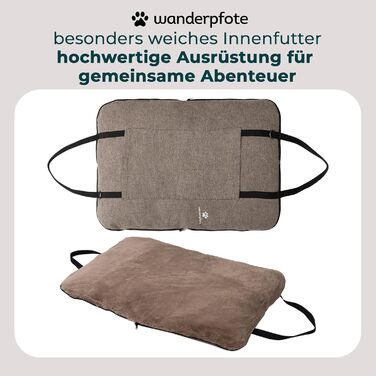 Ортопедичне собаче ліжко для подорожей – зручне та сертифіковане (OekoTex, GSR) – коричневе, розмір L