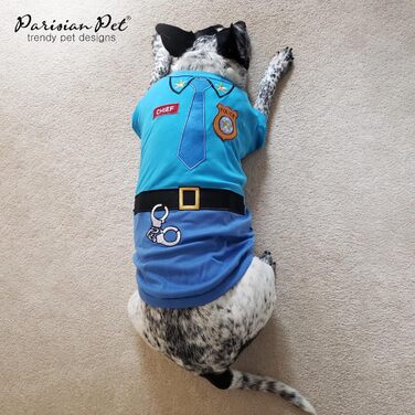 Костюм поліцейського для собак Parisian Pet Officer Woof, розмір L | Веселий костюм на Хелловін для тварин