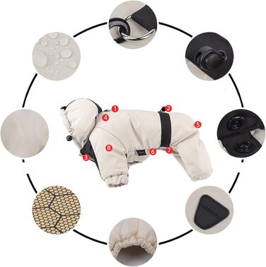 Зимовий теплий пуховик для собак, для активного відпочинку, прогулянок, холодної погоди, різних порід, тепла зимова одіяння для тварин, білий (D, L.)