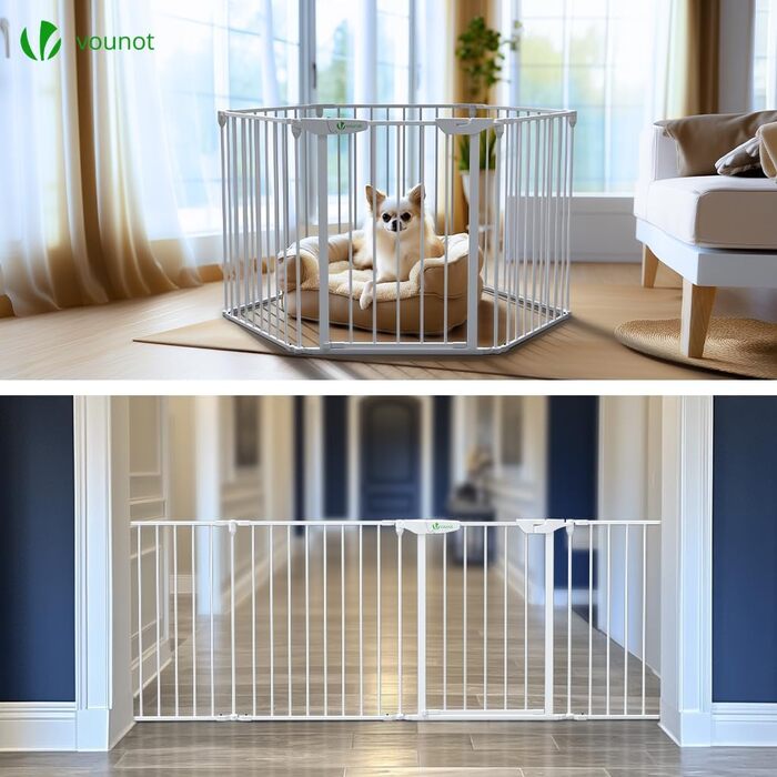 Захист каміну Vounot: сітка металева, 5 елементів, з безпечними дверима, складна, захист від тварин та дітей, чорна, 300x75 см (375 см у складеному стані)