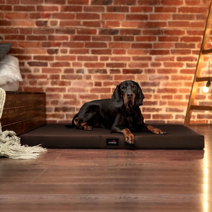 Ортопедичний лежак для собак Tierlando Alice Easy CLEAN з екошкіри та віскоеластичної піни, розмір: | колір: