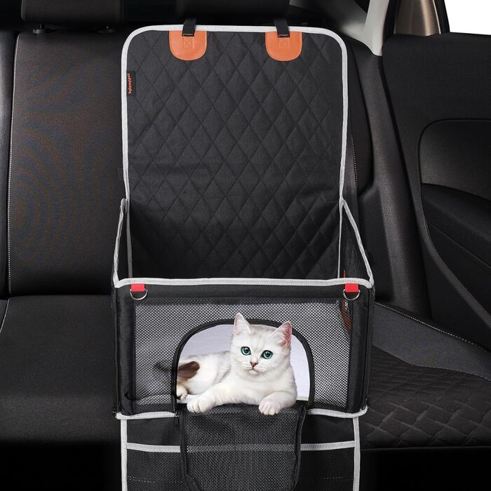 Автокрісло для собак - комфортне та дихаюче, для маленьких та середніх порід. Зручне, складне автокрісло для собак для заднього та переднього сидіння.