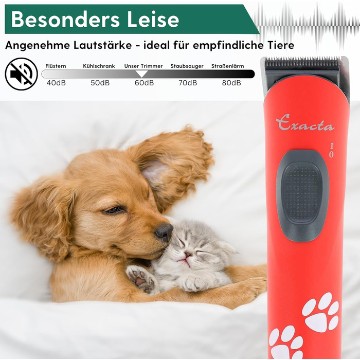 Машинка для стрижки собак Agrarzone Edition Aesculap Exacta біла - з запасним лезом - триммер для лап тихий & без вібрації - легка та зручна для собак та котів