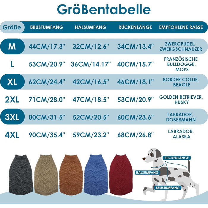 Пуловер для собак, теплий пуловер для великих собак, в'язаний пуловер для собак, флісовий пуловер для собак, для Лабрадора, хакі, 3XL XXXL