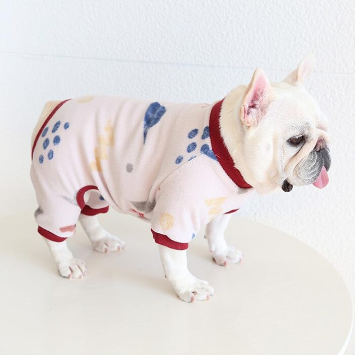 Піжама для собак BT Bear Fette Hundekleidung, тепла та м'яка, для осені та зими, цілісний костюм, підходить для котів, цуценят, маленьких та середніх собак (XXL: довжина спини 38–42 см)