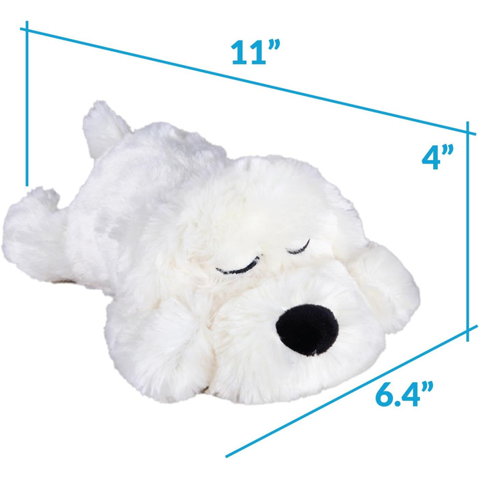 Інтерактивна іграшка для цуценят SmartPetLove Snuggle Puppy Junior із імітацією серцебиття, заспокійлива м'яка іграшка для сну (золота)
