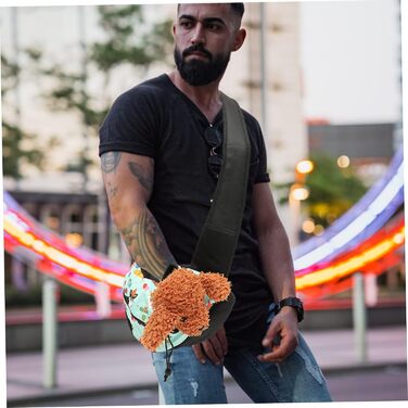 Сумка-переноска для собак ERINGOGO, дихаюча, через плече, регульована, для подорожей та прогулянок, зелений (жовтий)