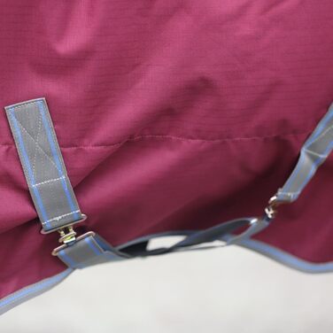 Водонепроникна попона для лошадей Marengos by Bucas Freedom Turnout 600D, демісезонна накидка з підкладкою та перехресними ременями, бордовий/темно-синій, 125 см (без наповнювача)