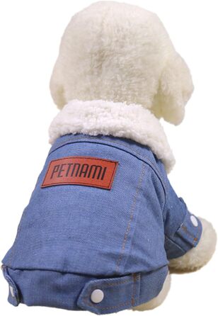 Теплий зимовий верхній одяг для собак, тепла флісова куртка, вітронепроникний комбінезон для малих порід, одяг для собак, флісовий верхній одяг, світло-блакитний XL