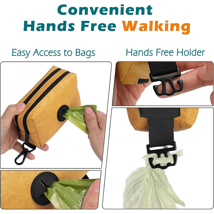 Диспенсер для собачих відходів PetBonus: водонепроникний контейнер для пакетів + 15 шт. пакетів (зелений/коричневий)