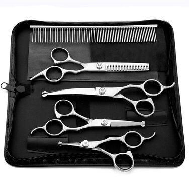 Набір для грумінгу домашніх тварин QUNINE: ножиці та тример для собак, котів та інших тварин