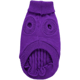 Пов'язка на голову для собак POPETPOP з акрилових волокон, фіолетового кольору, тепла, для зими, миється та повторно використовується, розмір XXXL