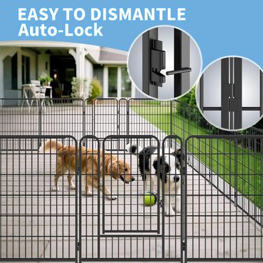 Забіг для цуценят Kuro Sagol 80 см - вольєр з автоматичним замком для собак, котів, кроликів. Ідеально для саду та ігрової зони на вулиці. 12 елементів