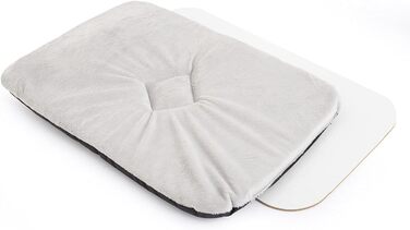 Сумка-переноска для собак та котів | Шкіряна сумка-переноска з гумкою та карабіном | до 15 кг | Шкіра | Розмір L | Сірий колір (42 x 29 x 33 см)