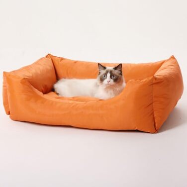 Водонепроникне ліжко для собак M&Catree, прямокутне, м'яке, для собак та котів - 60x80x24 см, помаранчеве