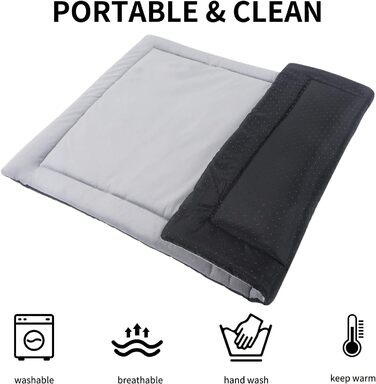 М'який килимок для собак та котів IEUUMLER FC004, 102*69 см / 89*58 см, сірий