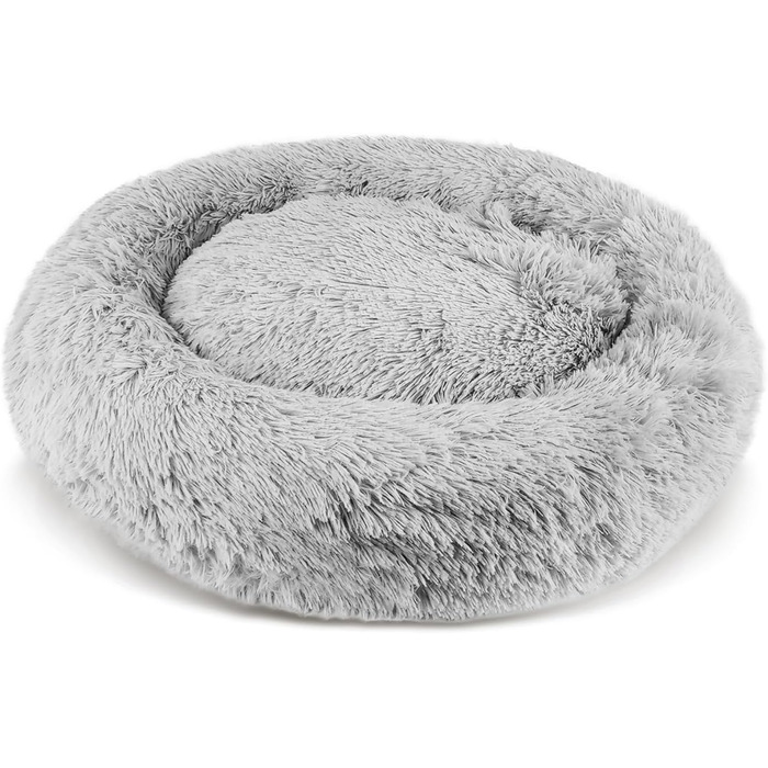 М'яке ліжко для собак та котів Alaska Grey, велике, 81 см, знімний чохол, неслизьке, машинне прання