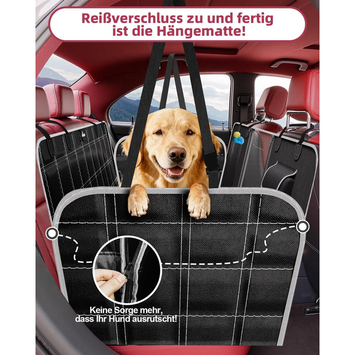Накладка на сидіння автомобіля для собак, 100% водонепроникна, захист від подряпин, універсальна для легкових автомобілів, вантажівок та SUV, з захистом боків та вікном для спостереження