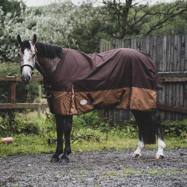 Кінська попона eQuitack 1200 ден реген з флісом, 165 см, сіро-коричнева
