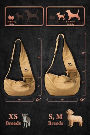 Сумочка для собак Noah & Paw для маленьких собак до 10 кг, з регульованим плечовим ременем та м'яким хутром, 3X захист, переноска для тварин з веганської шкіри