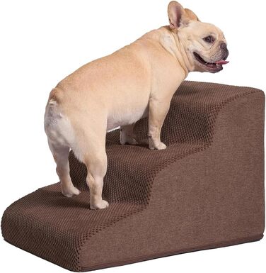 Сходинка для собак Galatée: зручна та стабільна для софи, ліжка та авто (5/3 сходинки, коричневий)