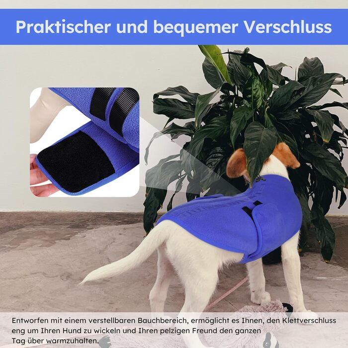 Теплий зимовий пуловер для собак Queenmore: флісова куртка, жилетка для дрібних порід (такса, чихуахуа, бульдог), блакитний, XS