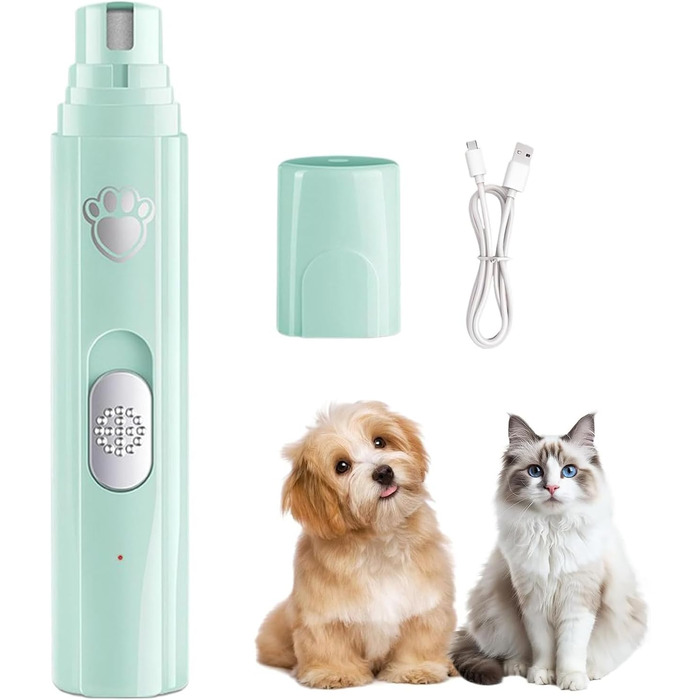 Електричний точило для кігтів собак KrallenSchleifer Pro Set - безболісне точило для кігтів, 2 швидкості, для собак великих, середніх та малих порід (білий, зелений)