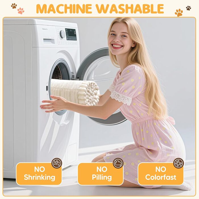 Плед на диван для собак, фланелевий, 70 x 180 см, бежевий. М'який, зручний, антиковзаючий, для захисту дивана від шерсті та бруду. Можна прати в машині.